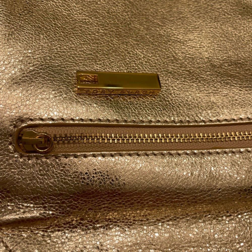 Tory Burch metallic gold clutch - Picture 13 of 16